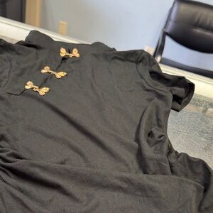 Cider Black Shirt with Gold Details